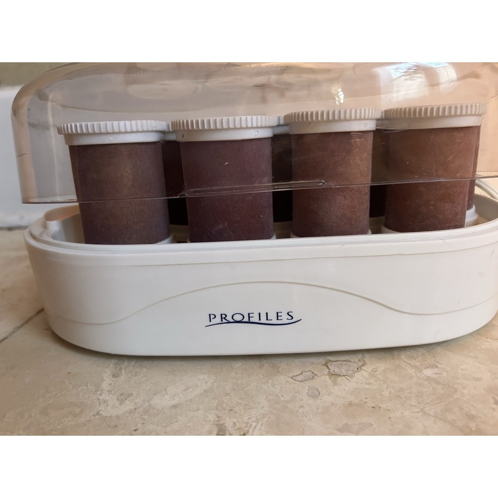 Profiles Electric Vintage Hot Rollers Heated Hair Curlers Complete Set